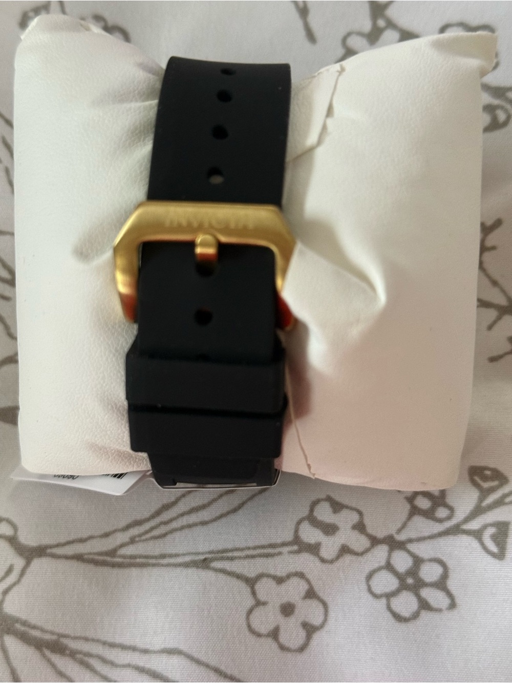 Invicta Gold Skeleton Dial Watch with Clear Case and Black Strap - Picture 3 of 4